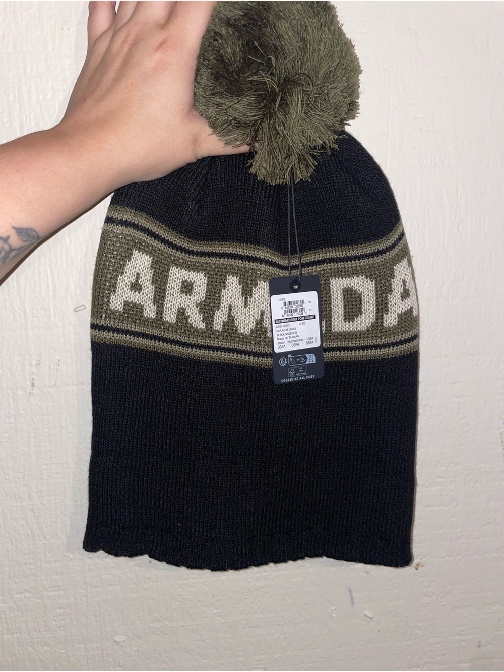 Armada Jacquard Knit Pom Beanie